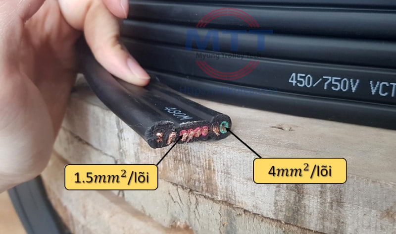 Công ty TNHH MTT Hàn Quốc Cáp điện cầu trục 4SQx4C+1.5SQx4C 