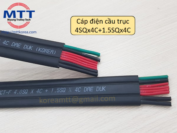 Cáp điện cầu trục 4SQx4C+1.5SQx4C