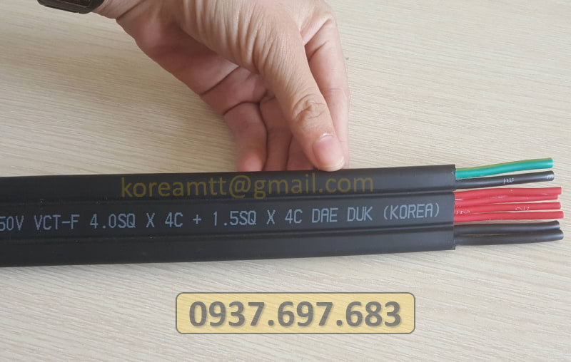 Công ty TNHH MTT Hàn Quốc Cáp điện cầu trục 4SQx4C+1.5SQx4C 