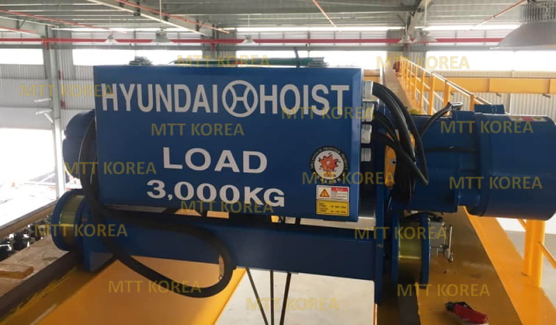 Công ty TNHH MTT Hàn Quốc Palang cáp dầm đôi 3 tấn Hyundai 