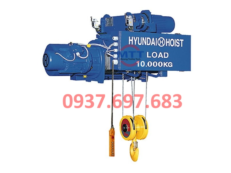 Palang cáp dầm đơn 10 tấn Hyundai