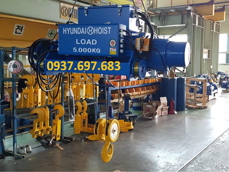 Công ty TNHH MTT Hàn Quốc Palang cáp điện dầm đôi 5 tấn Hyundai 