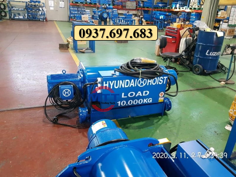 Công ty TNHH MTT Hàn Quốc Palang điện 10 tấn dầm đôi Hyundai Công ty TNHH MTT Hàn Quốc Palang điện 10 tấn dầm đôi Hyundai