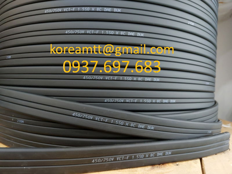 Công ty TNHH MTT Hàn Quốc Cáp dẹt cầu trục 1.5SQx8C 