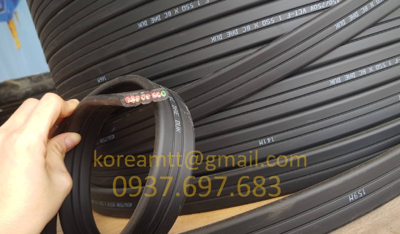 Công ty TNHH MTT Hàn Quốc Cáp dẹt cầu trục 1.5SQx8C 