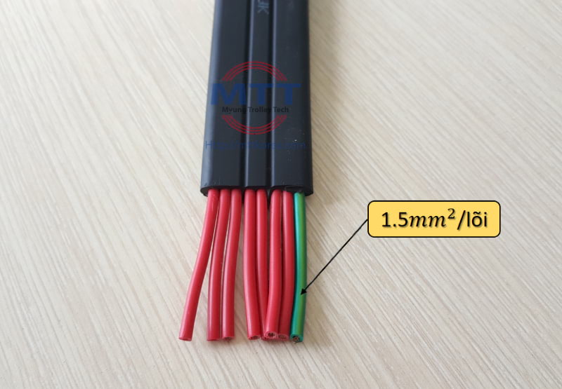 Công ty TNHH MTT Hàn Quốc Cáp dẹt cầu trục 1.5SQx8C 