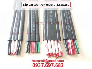 Cáp dẹt cầu trục 4SQx4C+1.5SQx8C