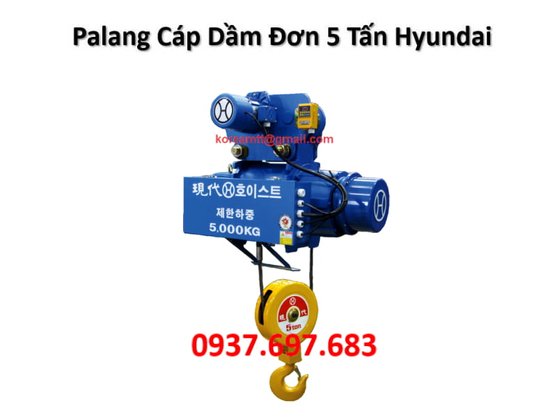 Palang cáp dầm đơn 5 tấn