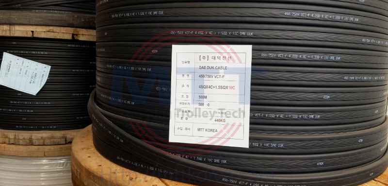 Công ty TNHH MTT Hàn Quốc Cáp dẹt cầu trục 4SQx4C+1.5SQx10C 