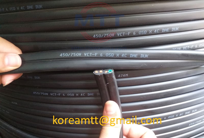 Công ty TNHH MTT Hàn Quốc Cáp điện cầu trục 6SQx4C Công ty TNHH MTT Hàn Quốc Cáp điện cầu trục 6SQx4C