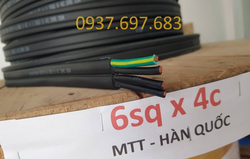 Công ty TNHH MTT Hàn Quốc Cáp điện cầu trục 6SQx4C Công ty TNHH MTT Hàn Quốc Cáp điện cầu trục 6SQx4C