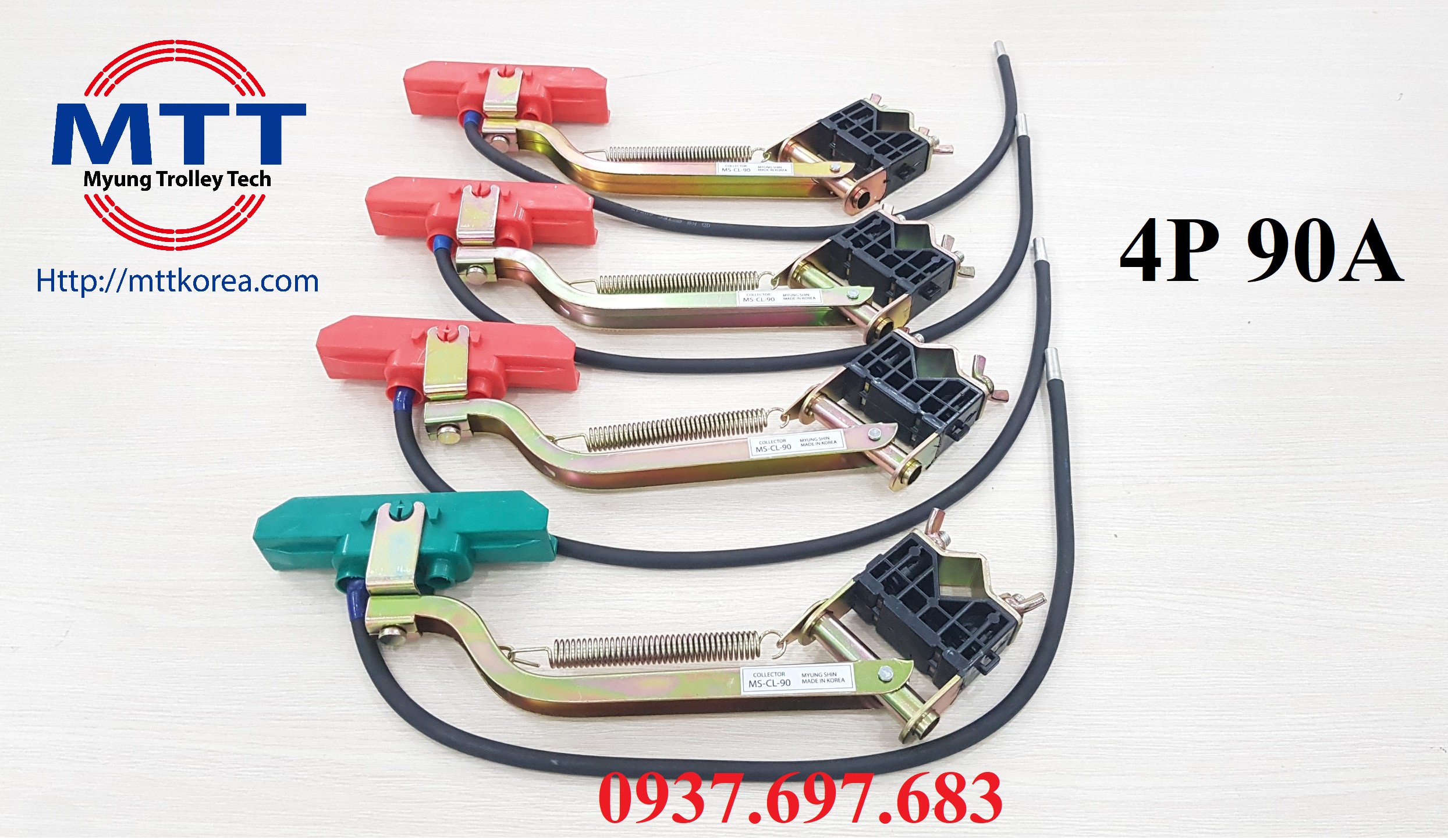 Công ty TNHH MTT Hàn Quốc Chổi lấy điện 90A PVC cầu trục Công ty TNHH MTT Hàn Quốc Chổi lấy điện 90A PVC cầu trục