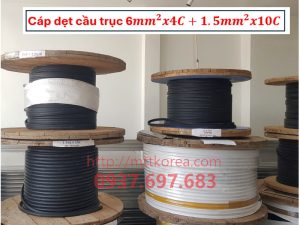 Cáp dẹt cầu trục 6SQx4C+1.5SQx10C