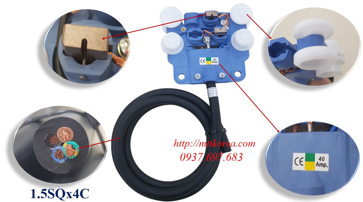 Công ty TNHH MTT Hàn Quốc Tay lấy điện hộp kín 40A LCL Công ty TNHH MTT Hàn Quốc Tay lấy điện hộp kín 40A LCL