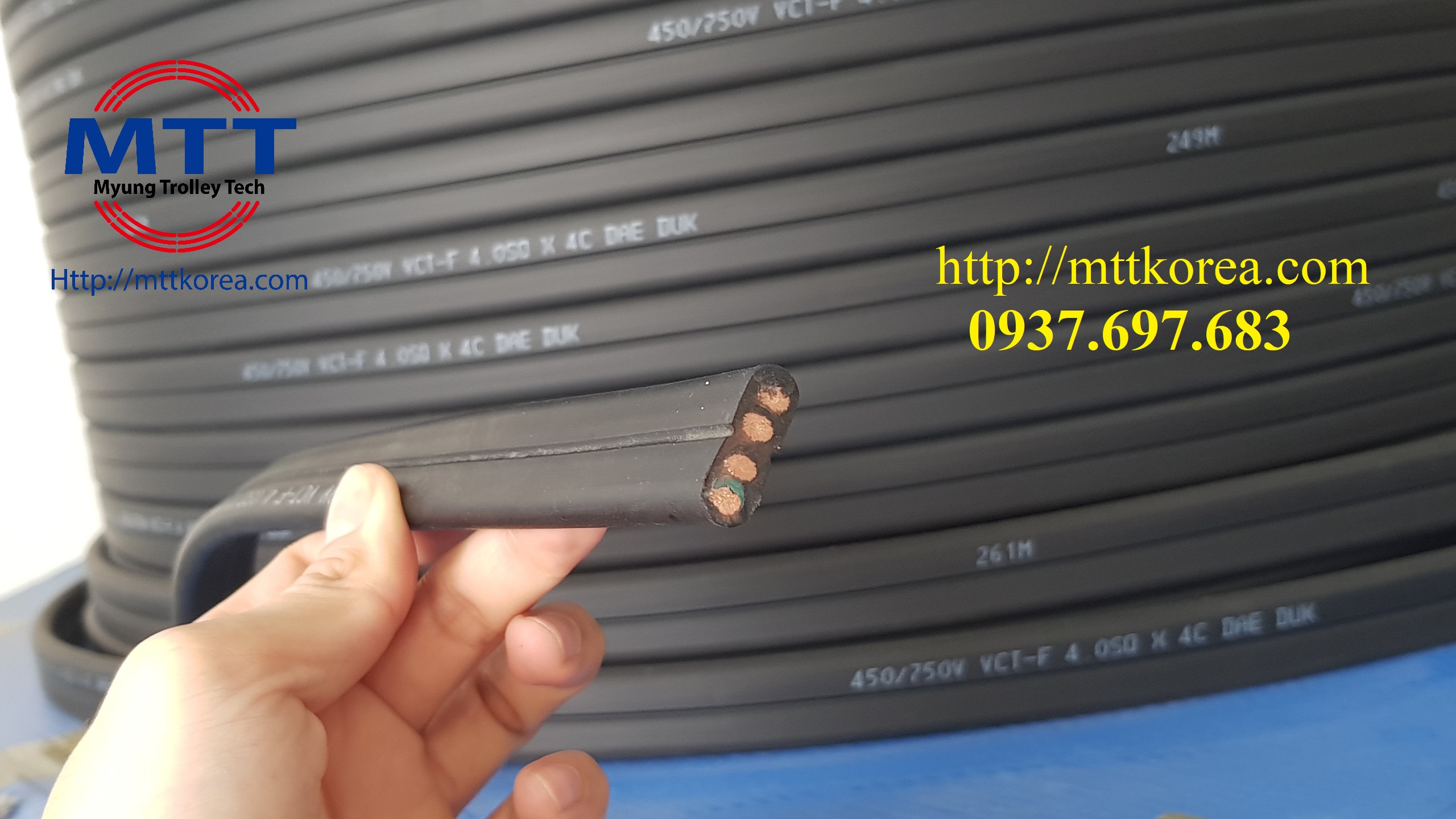 Công ty TNHH MTT Hàn Quốc Cáp dẹt cầu trục 4SQx4C 