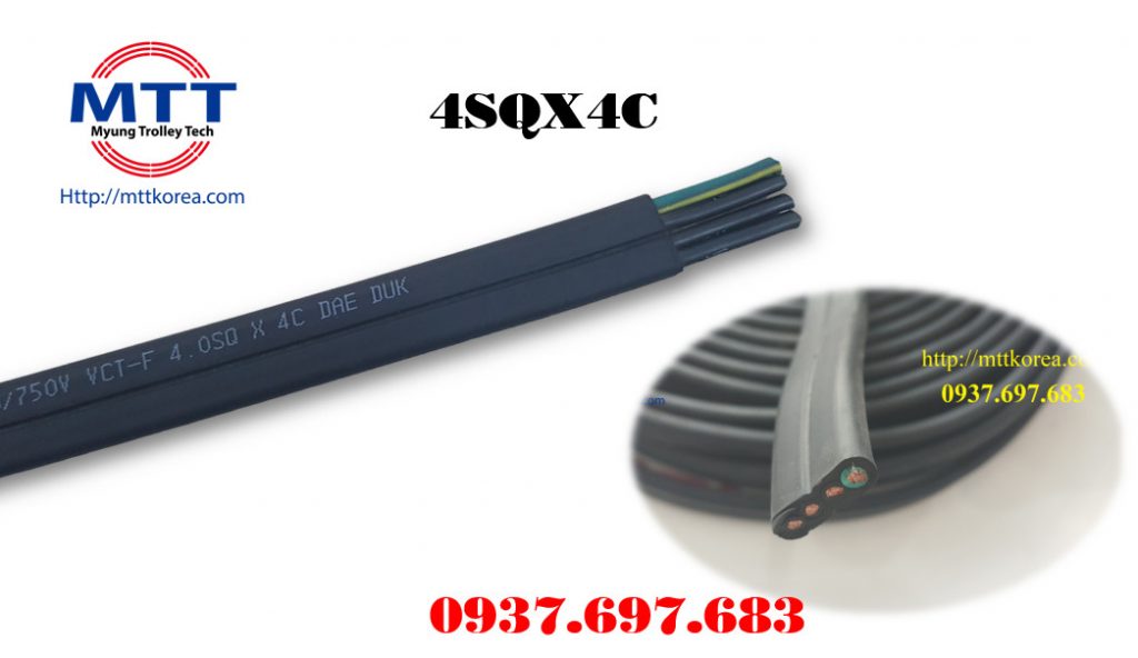 Cáp dẹt cầu trục 4SQx4C