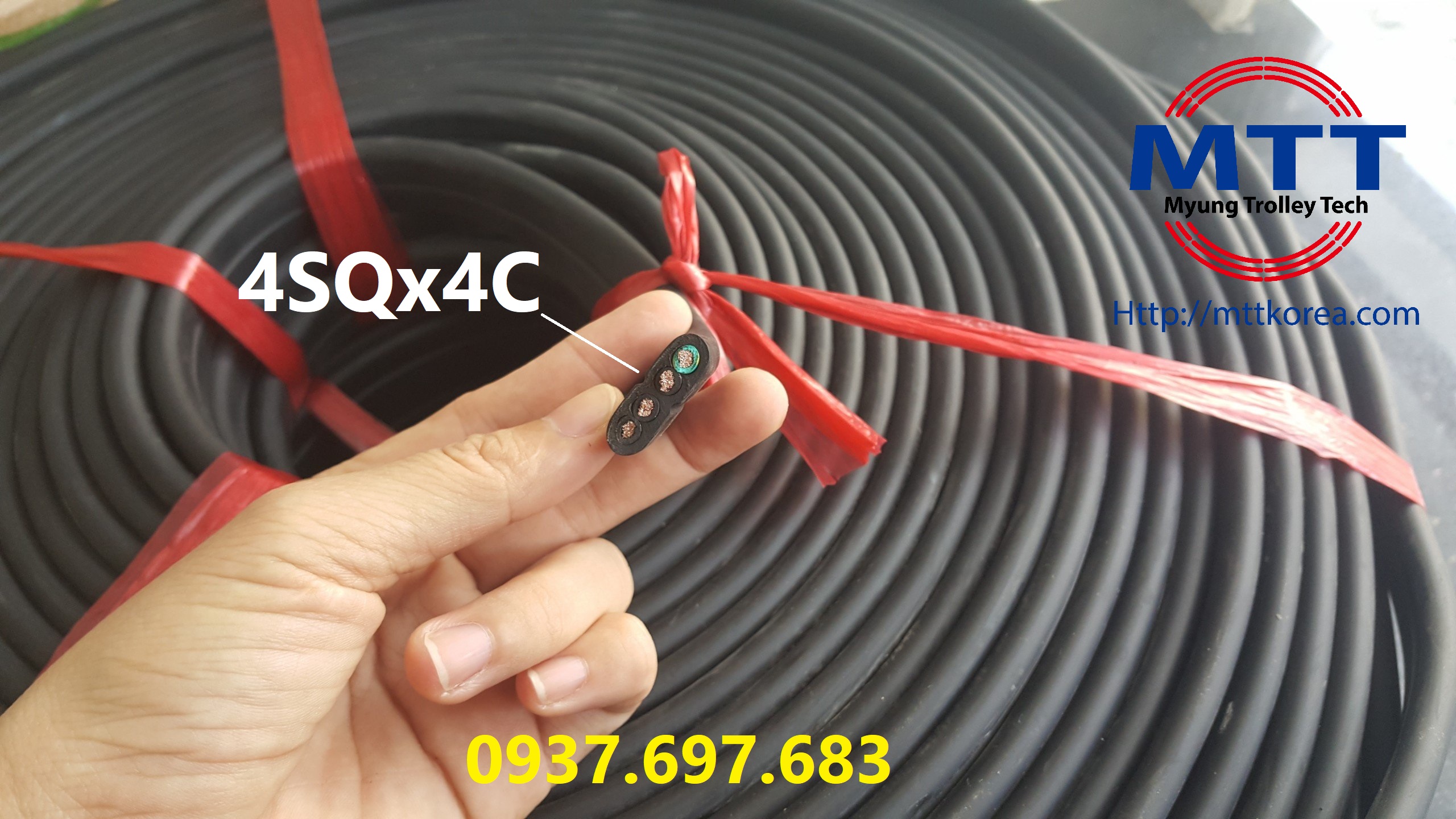Công ty TNHH MTT Hàn Quốc Cáp dẹt cầu trục 4SQx4C 