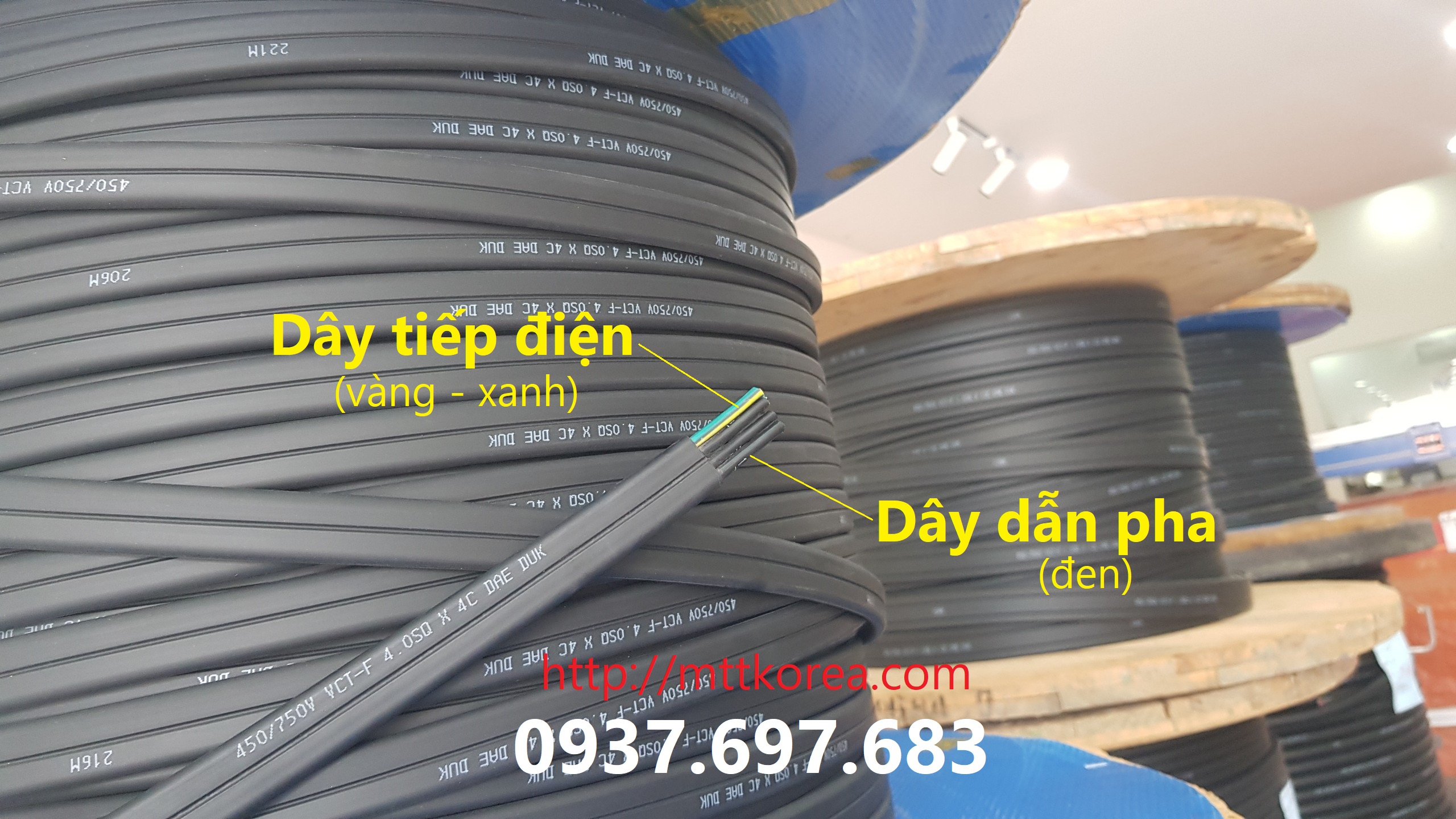 Công ty TNHH MTT Hàn Quốc Cáp dẹt cầu trục 4SQx4C 
