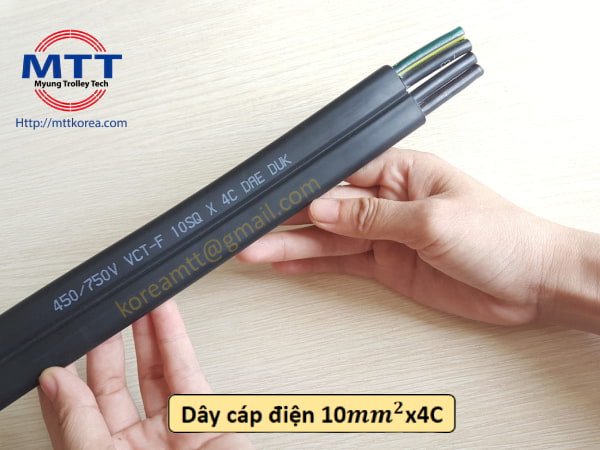 Dây cáp dẹt cầu trục 10SQx4C