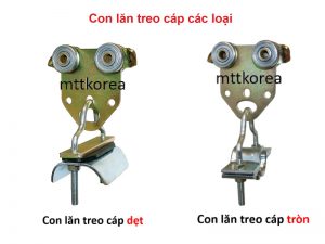 Con lăn treo cáp ray C cầu trục