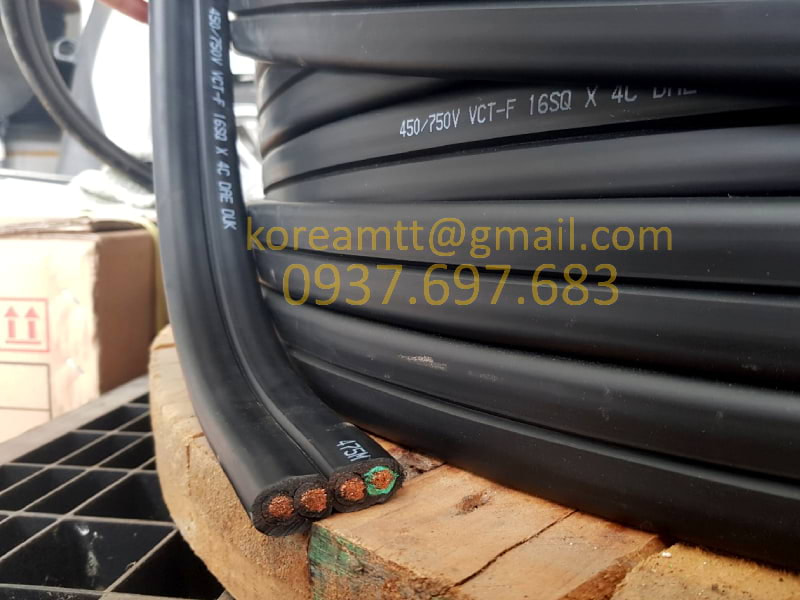 Công ty TNHH MTT Hàn Quốc Cáp điện cầu trục 16SQx4C Công ty TNHH MTT Hàn Quốc Cáp điện cầu trục 16SQx4C