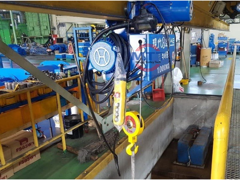 Công ty TNHH MTT Hàn Quốc Palang cáp điện 1 tấn dầm đơn Hyundai 