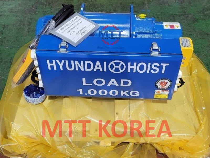 Công ty TNHH MTT Hàn Quốc Palang cáp điện 1 tấn dầm đơn Hyundai 