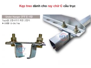 Kẹp treo ray chữ C cầu trục