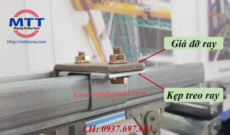 Công ty TNHH MTT Hàn Quốc Kẹp treo ray chữ C cầu trục Công ty TNHH MTT Hàn Quốc Kẹp treo ray chữ C cầu trục
