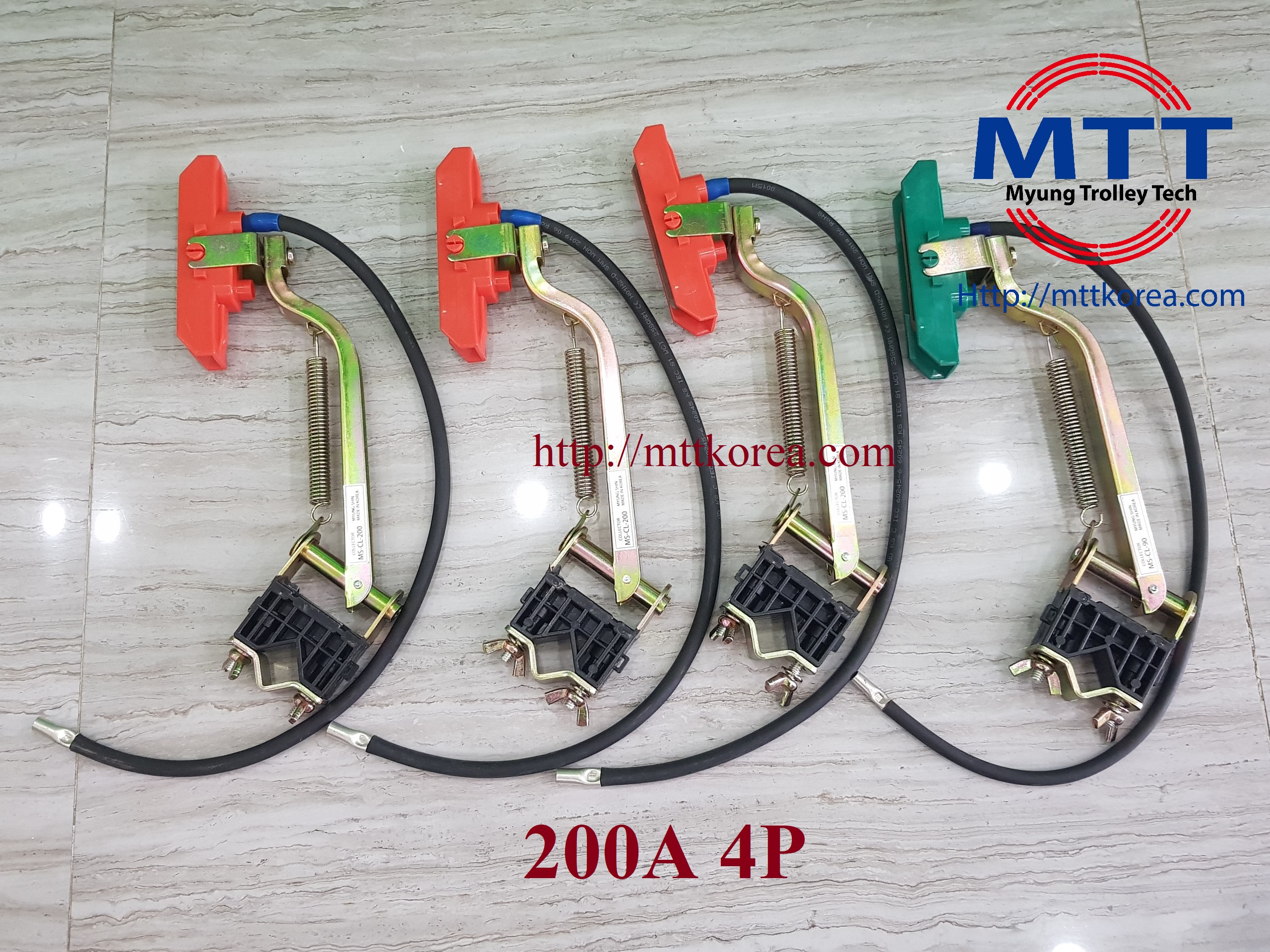 Công ty TNHH MTT Hàn Quốc Tay lấy điện 200A PVC cầu trục 