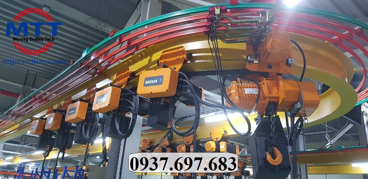Công ty TNHH MTT Hàn Quốc Tay lấy điện 200A PVC cầu trục 