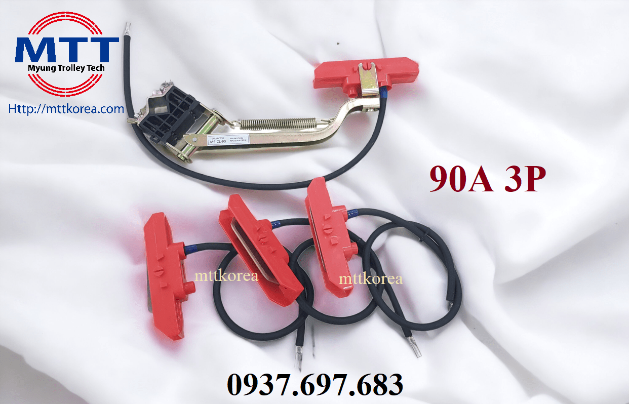 Công ty TNHH MTT Hàn Quốc Chổi lấy điện 90A PVC cầu trục Công ty TNHH MTT Hàn Quốc Chổi lấy điện 90A PVC cầu trục