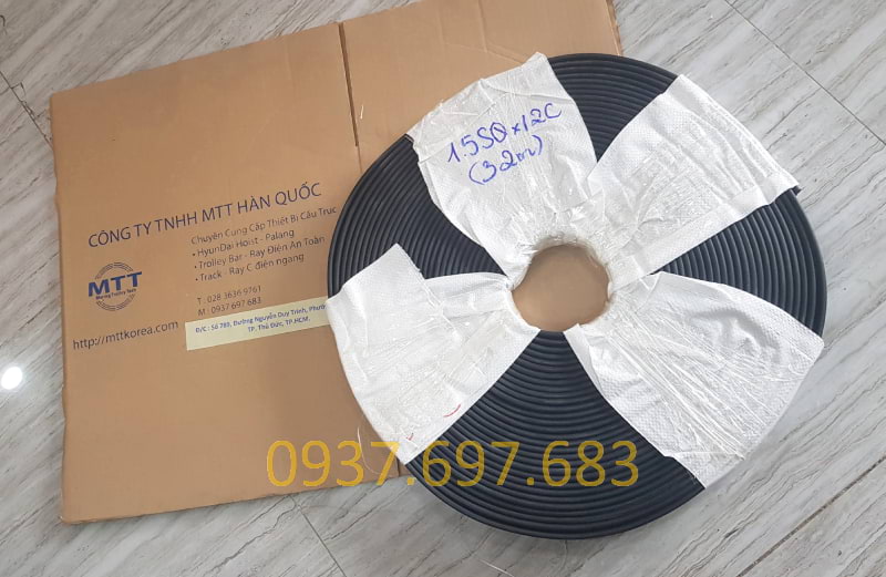 Công ty TNHH MTT Hàn Quốc Cáp điện dẹt cầu trục 1.5SQx12C 