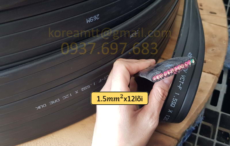 Công ty TNHH MTT Hàn Quốc Cáp điện dẹt cầu trục 1.5SQx12C 