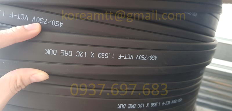 Công ty TNHH MTT Hàn Quốc Cáp điện dẹt cầu trục 1.5SQx12C 