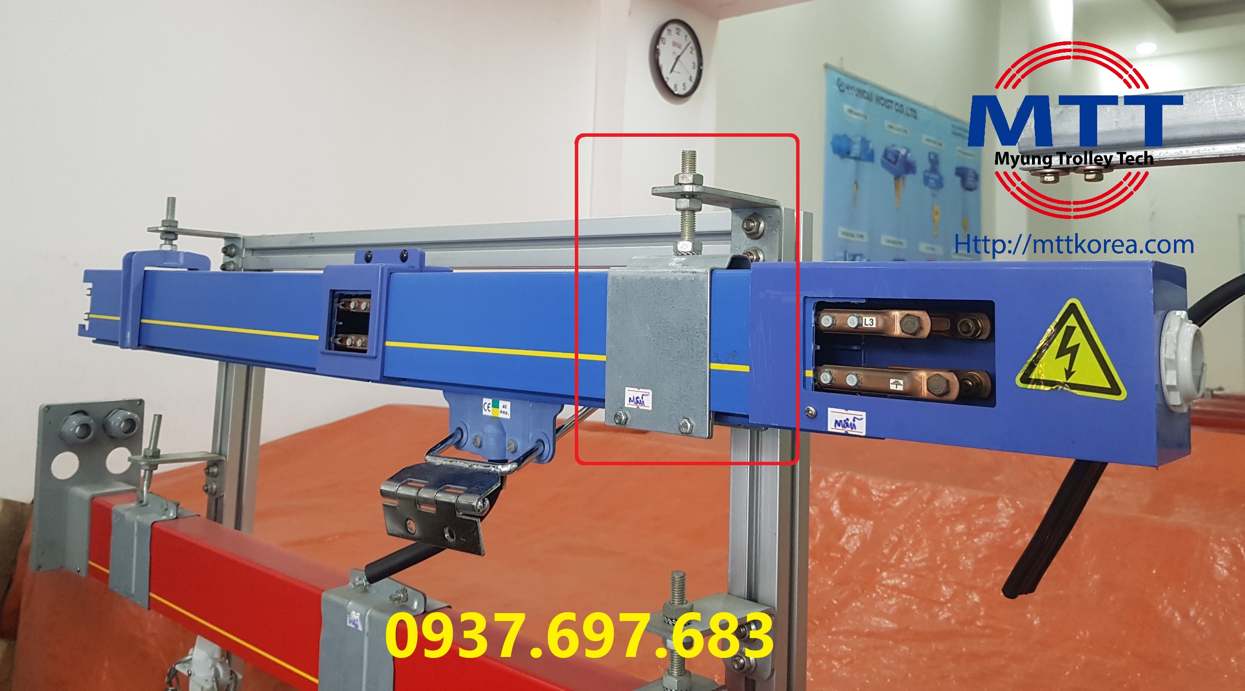 Công ty TNHH MTT Hàn Quốc Kẹp cố định ray hộp kín 4P Công ty TNHH MTT Hàn Quốc Kẹp cố định ray hộp kín 4P