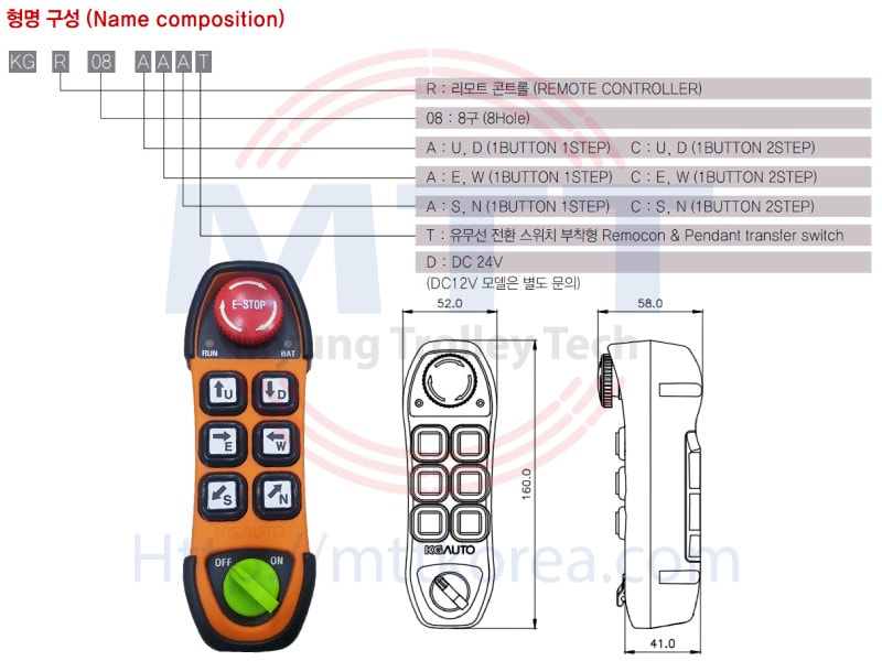 Công ty TNHH MTT Hàn Quốc Bộ điều khiển từ xa của cẩu trục 