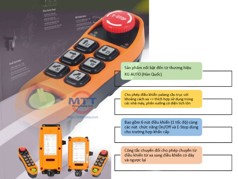 Công ty TNHH MTT Hàn Quốc Bộ điều khiển từ xa của cẩu trục 