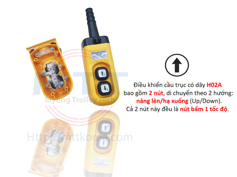 Công ty TNHH MTT Hàn Quốc Tay bấm điều khiển cầu trục H02A Công ty TNHH MTT Hàn Quốc Tay bấm điều khiển cầu trục H02A